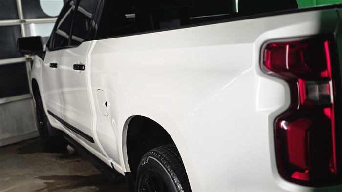 Glossy detailed truck exterior panel
